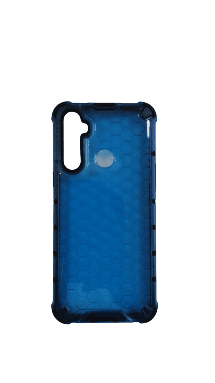 Чехол для Realme 5 противоударный с усиленной защитой углов, голубой