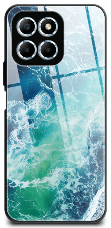Чехол для Honor X6, изумрудная волна