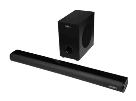 Саундбар Supra SSB-205 100 Вт, черный, Bluetooth, HDMI, AUX, S/PDIF, Беспроводное подключение сабвуфера