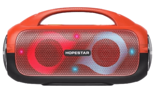 Портативная колонка Hopestar A50 party, красный, 80 Вт, Bluetooth 5.1, TWS, TF, USB, время работы: до 8 часов, 8800 mAh
