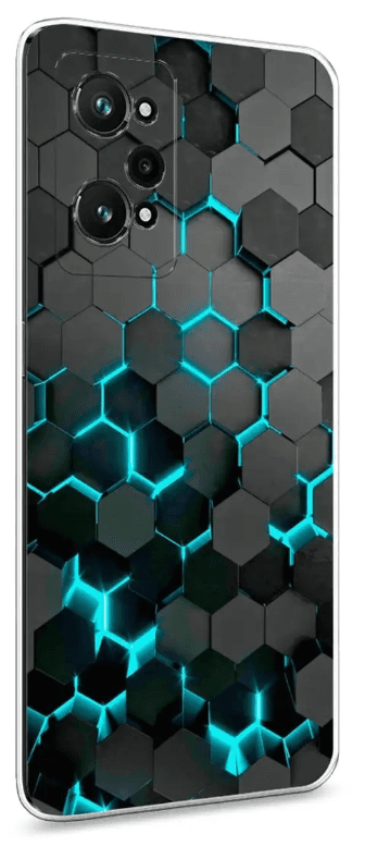 Чехол для Realme GT Neo 3T, неоновые соты