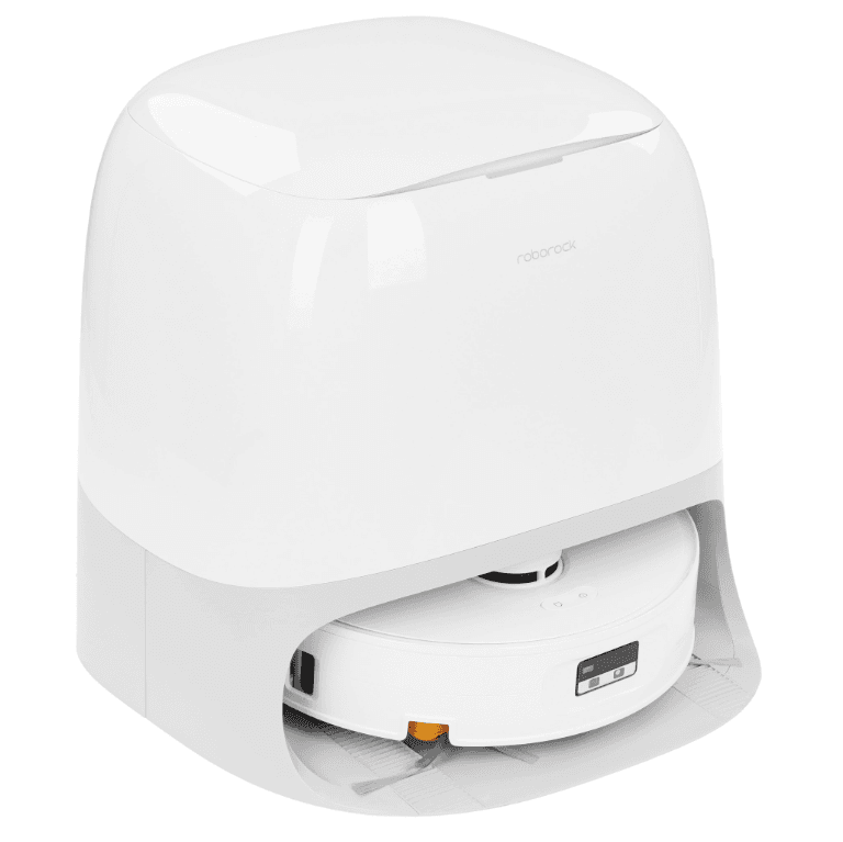 Робот-пылесос Roborock Qrevo Curv 2 Flow белый, щетка комбинированная, Wi-Fi, станция самоочистки, пылесборник - 0.32л, 20000 Па, LiDAR, 5200 мА*ч / 180 мин/300 м², 2 боковая щетки, мойка валиком