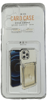 Чехол для Infinix Smart 6 Plus, прозрачный с картхолд