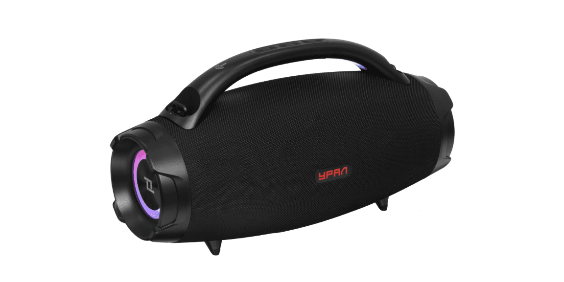 Портативная колонка УРАЛ ТТ М6+ КАРАОКЕ, черный, 80 Вт, Bluetooth, USB, Type-C, AUX вход, 50 Гц - 20000 Гц, 8000 мА*ч + микрофон