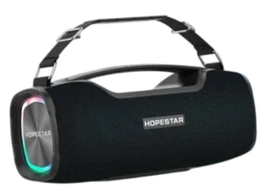 Портативная колонка Hopestar A6X черный, 55Вт, Bluetooth 5.0, mini jack 3.5 mm, USB, USB Type-C, microUSB, время работы 6 часов, 6000мАч