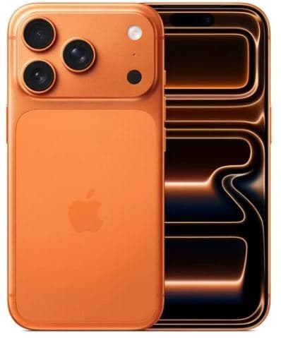 Смартфон Apple iPhone 17 Pro 12/256 ГБ оранжевый, Apple A19 Pro, 6 x 4.26 ГГц, eSIM, Super Retina XDR, 6.3", 2622x1206, 120 Гц, камера 48+48+48 Мп, NFC, 5G, 4G, GPS, 4252 мА*ч
