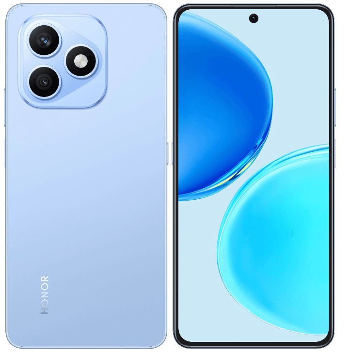 Смартфон HONOR X8d 8/128 ГБ голубой, Qualcomm Snapdragon 6s 4G Gen 2, 8 x 2.9 ГГц, 6.77", 2392x1080, AMOLED, 108+5 Мп, 7000 мА*ч, 45 Вт