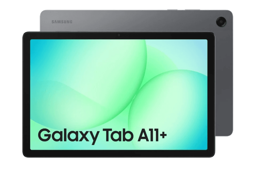 Планшет Samsung Galaxy Tab A11+ Wi-Fi 8/256 ГБ серый,  MediaTek Dimensity 7300, 11", 8x2.2 ГГц, 1920x1200, PLS,  90 Гц, 7040 мА*ч, Beidou, GPS, Galileo, QZSS, ГЛОНАСС, 25 Вт