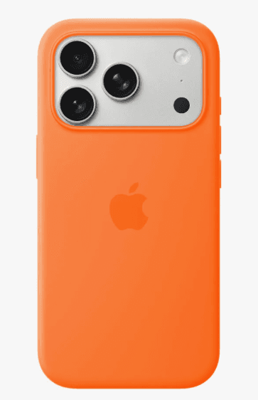 Чехол для IPhone 17 Pro оранжевый, силикон