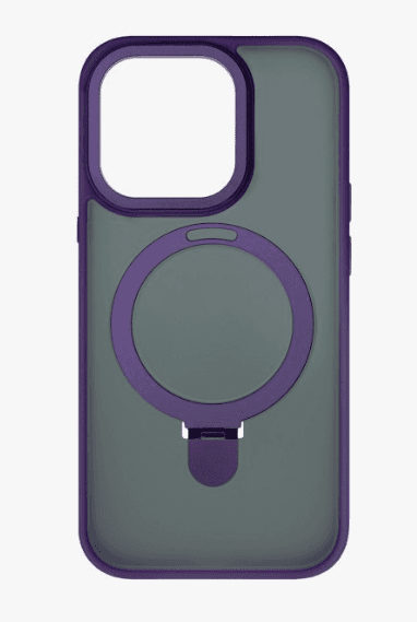 Чехол Stand style Breaking Iphone 16 Pro,черно-фиолетовый