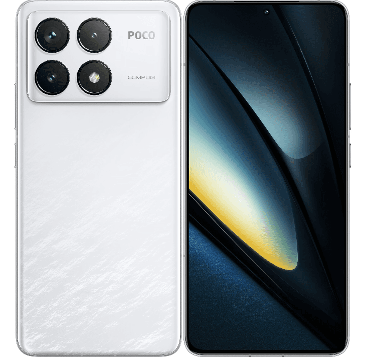 Смартфон POCO F6 Pro 12/256 ГБ белый, Qualcomm Snapdragon 8 Gen 2 - 8x(3.19 ГГц), 2 SIM, AMOLED, 6.67", 3200x1440, 120Гц, камера 50+8+2 Мп, NFC, 5G, GPS, 5160 мА*ч, 120 Вт