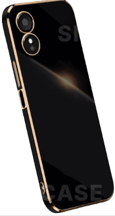 Чехол для Oppo A17, черный с золотом