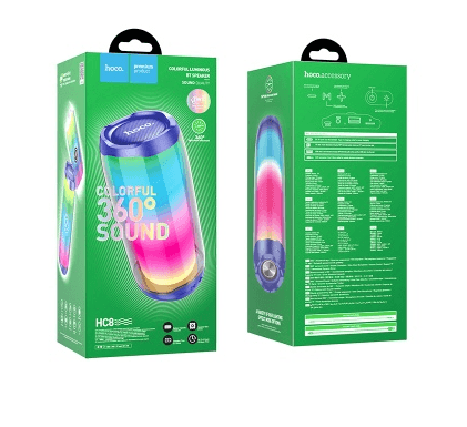 Беспроводная колонка HOCO HC8 Pulsating, Bluetooth, 1800 мАч, 10Вт*1, синий