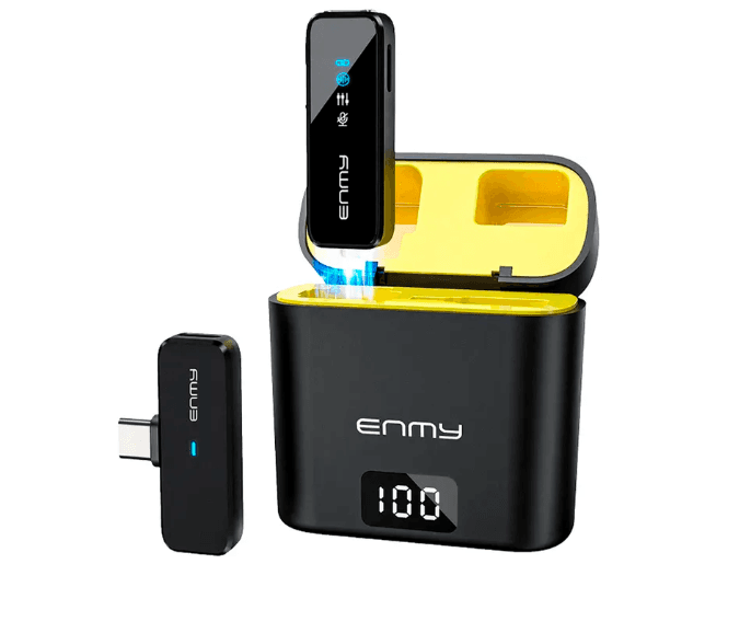 Микрофон петличный беспроводной ENMY IPhone и Android, 1 микрофон, ветрозащита, от аккумулятора
