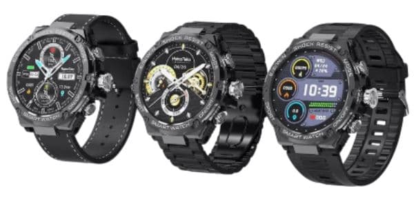 Смарт часы Haino Teko RW-56, черный, 1.6", 46mm, 466х466, AMOLED, 420 мА*ч, Android, iOS, IP67, 3 ремешка