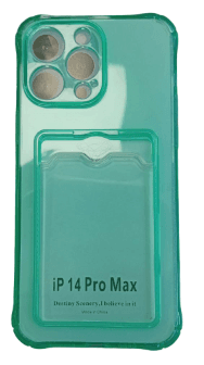 Чехол для iPhone 14 Pro Max, мятный с картх-ом