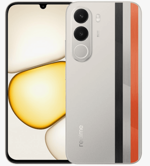 Смартфон realme P4x 4/128 бежевый, Unisoc T7250 (T615), 8 x 1.8 ГГц, 6.8", 1570x720, IPS, 120 Гц, 50 Мп, 3G, 4G, Nano-SIM, 8000 мА*ч, 45 Вт