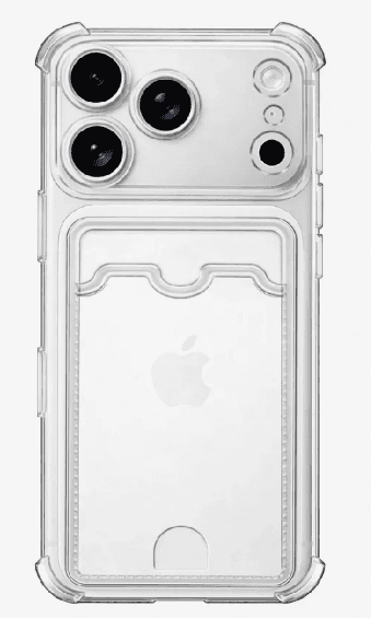 Чехол для Iphone 17 Pro Max, прозрачный, с картхолдером