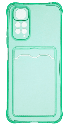 Чехол для Xiaomi Redmi Note 11, зеленый с картхол.