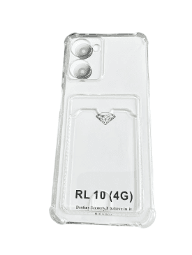 Чехол для Realme 10, прозрачный с картхолдером