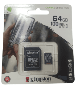 Карта памяти microSDXC [класс 10/UHS-I] 64 GB Kingston Canvas Select Plus+ SD адаптер