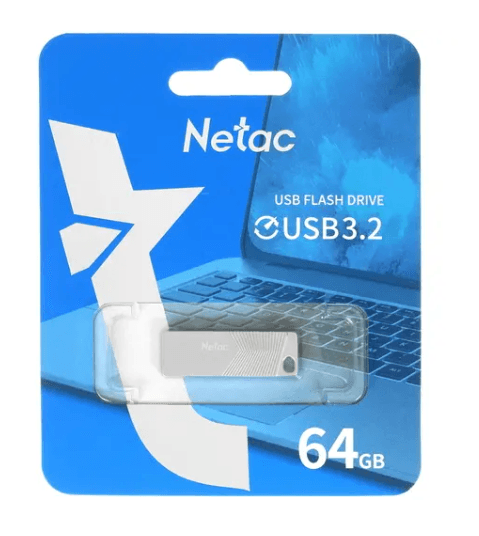 Память USB 3.2 64 GB Netac UM1, сереб