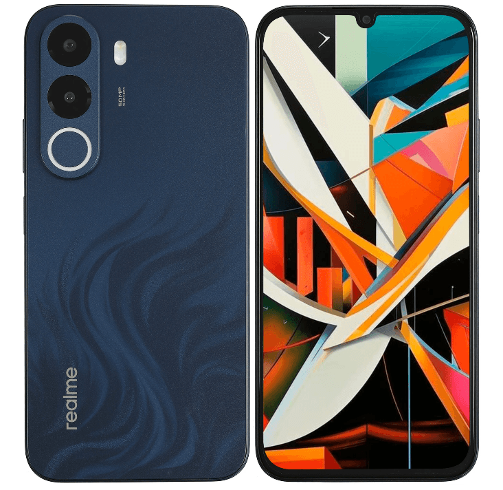 Смартфон realme C100x 4/128 ГБ синий, Unisoc T7250 (T615), 8 x 1.8 ГГц, 6.8", 1570x720, IPS, 120 Гц, 50 Мп, 8000 мА*ч, 45 Вт