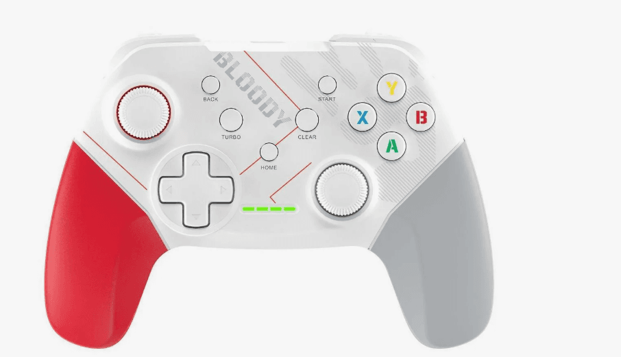 Геймпад A4Tech Bloody GPW50 Sports белый, с RGB-подсветкой, ПК, PS3, Android, Nintendo Switch, виброотдача