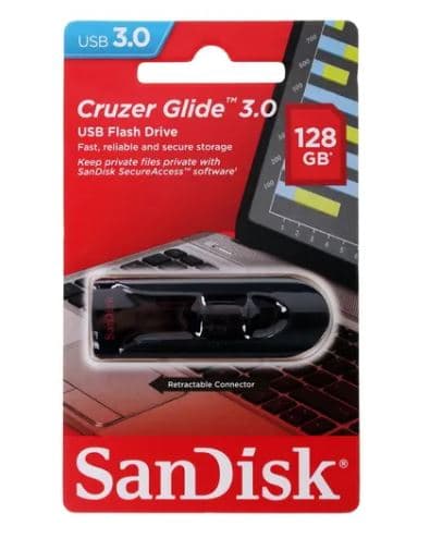 Память USB Flash 128 ГБ SanDisk Cruzer Glide [SDCZ600-128G-G35]