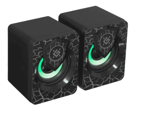 Колонки Defender Onyx черный, 2.0, 6 Вт, проводной ПДУ, питание - от USB
