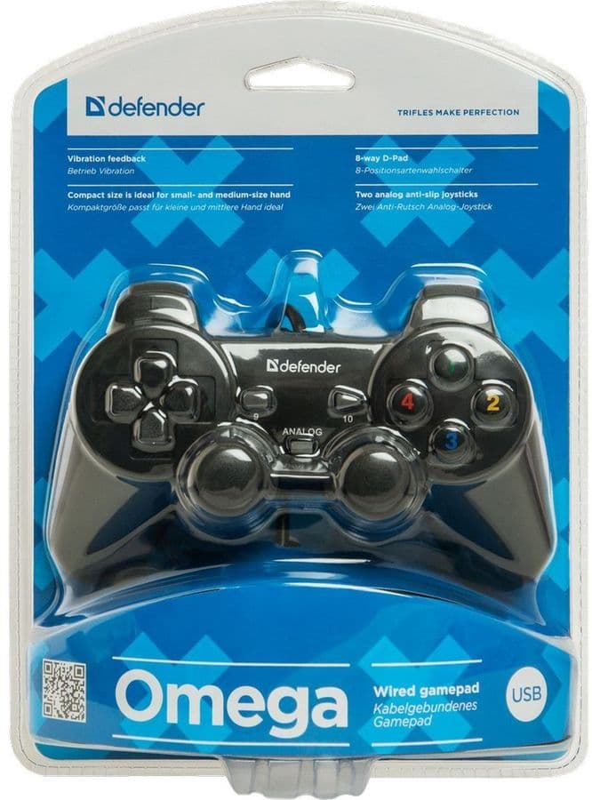 Геймпад Defender Omega, чёрный