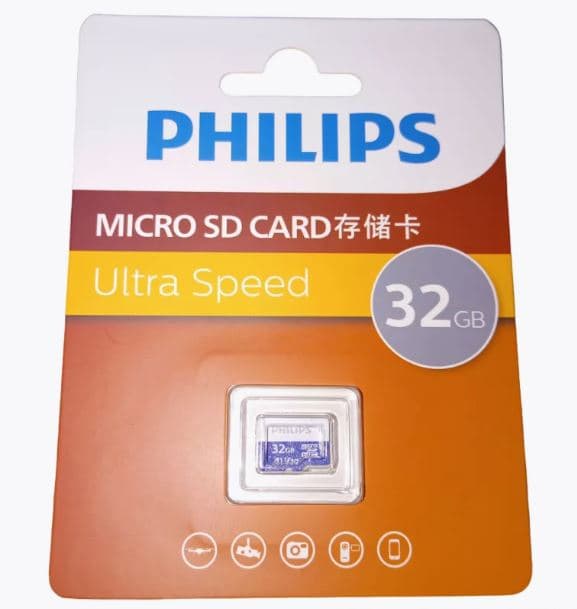 Флеш карта microSD 32GB PHILIPS High Speed microSDHC Class 10 90MB/s