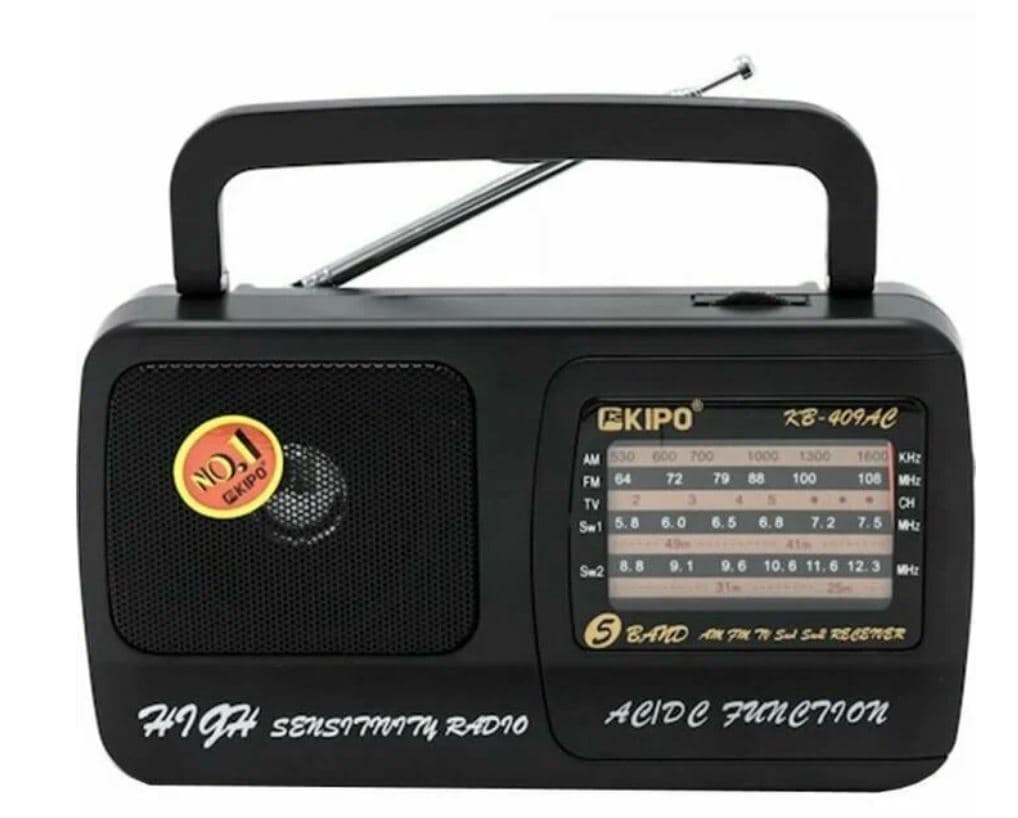 Радиоприемник Kipo KB-409AC, черный, 3 Вт, TV-каналы; SW1 и SW2; AM и FM-диапазоны