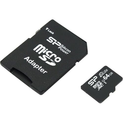 Флеш microSD 64GB Silicon Power Elite A1
