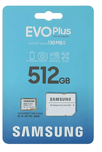 Память MicroSDXC 512 ГБ Samsung EVO Plus
