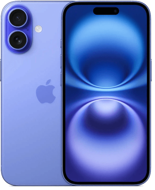 Смартфон Apple iPhone 16 8/128 ГБ синий, Apple A18 - 6x(3.78 ГГц), 1 SIM+E-SIM, 6.1", Super Retina XDR, 2556x1179, камера 48+12 Мп, NFC, 5G, GPS