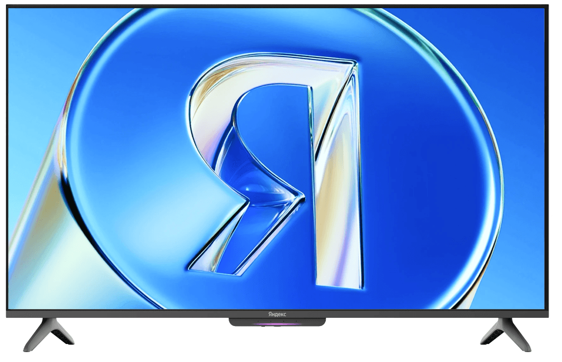 55" (139 см) Телевизор Яндекс ТВ Станция Бейсик QLED YNDX-00080 черный, Direct LED, VA, 4K UltraHD, Wi-Fi, 60 Гц, YaOS X,  HDMI х 3, USB х 1, Размер VESA - 
300 x 300