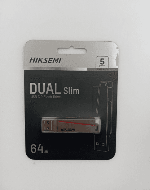 Память USB3.2/Type-C 64 GB Hiksemi Dual Slim E307C, серый (HS-USB-E307C/64G/U3)