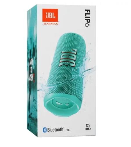 Портативная колонка JBL Flip 6, бирюзовый, 30 Вт