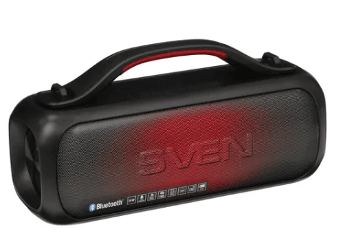 Портативная колонка SVEN PS-360, черный, 24 Вт, Bluetooth, AUX, 3000 мА*ч