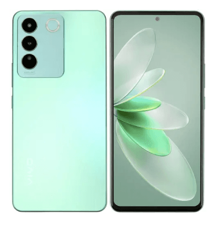 Смартфон Vivo V27e 256 ГБ зеленый, MediaTek Helio G99 - 8x(2.2 ГГц), 8 Гб, 2 SIM, AMOLED, 2400x1080, камера 64+2+2 Мп, NFC, 4G, GPS, 4600 мА*ч