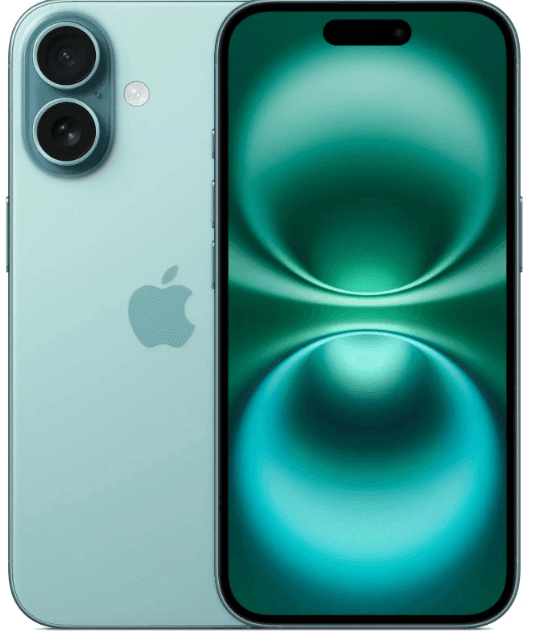 Смартфон Apple iPhone 16 8/128 ГБ зеленый, Apple A18 - 6x(3.78 ГГц), 1 SIM+E-SIM, Super Retina XDR, 2556x1179, камера 48+12 Мп, NFC, 5G, GPS